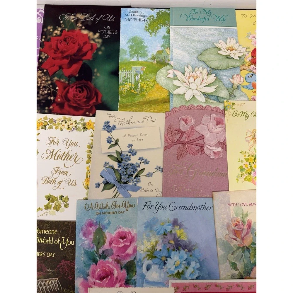 Vintage Mother's Day Greeting Cards Fronts ONLY Scrapbooking Crafts Lot of 50+